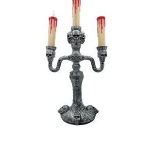 Candelabra Skulls Halloween decor 2013 dim light tested and works